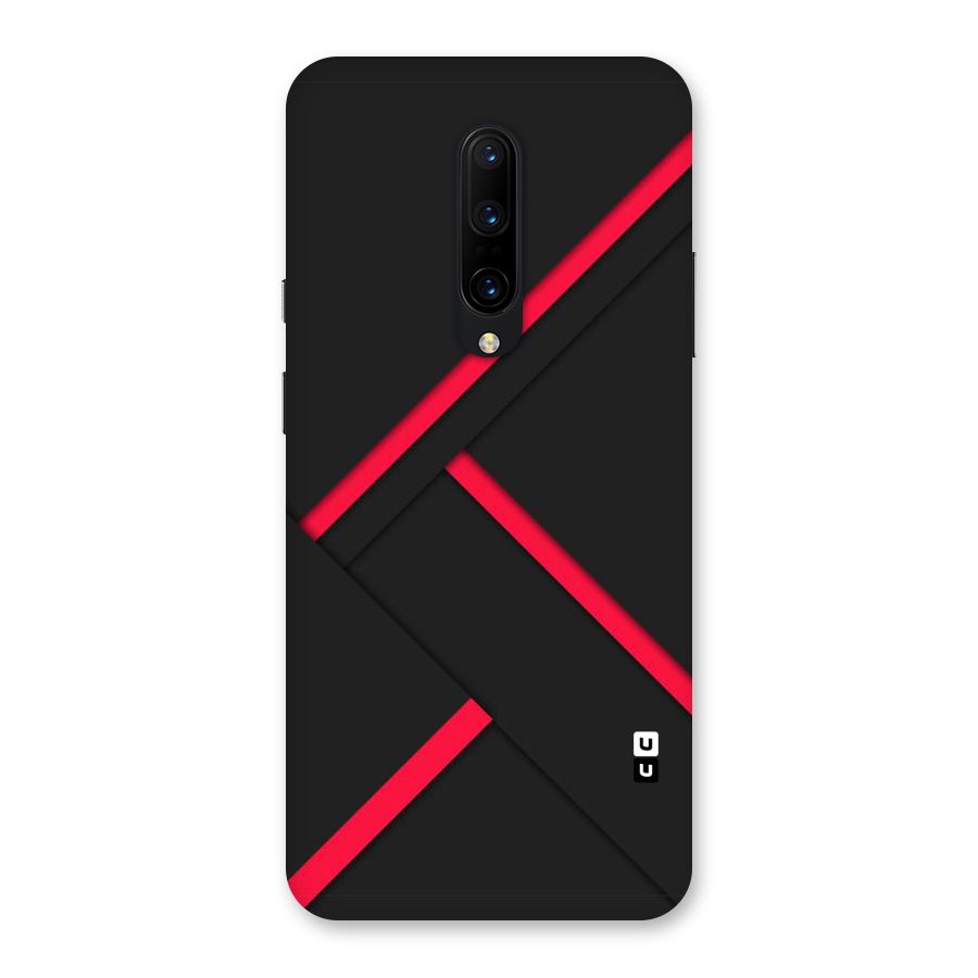 Red Disort Stripes Back Case for OnePlus 7 Pro