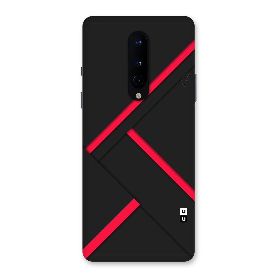 Red Disort Stripes Back Case for OnePlus 8