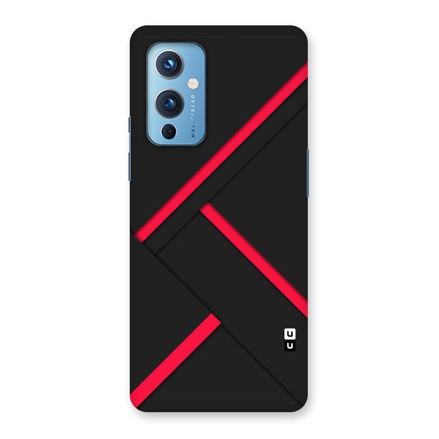Red Disort Stripes Back Case for OnePlus 9