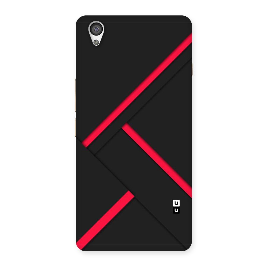 Red Disort Stripes Back Case for OnePlus X