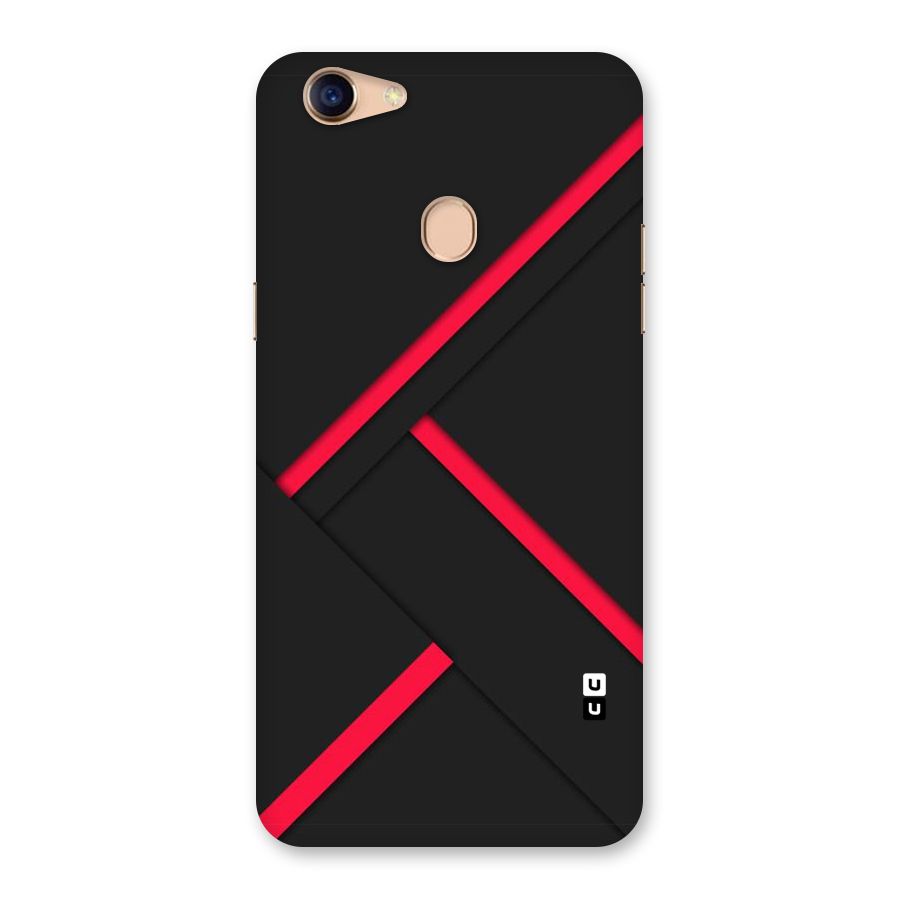 Red Disort Stripes Back Case for Oppo F5 Youth