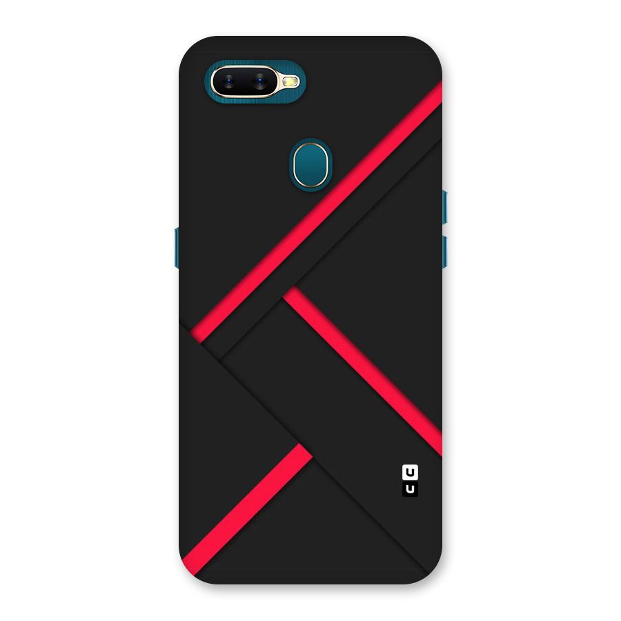 Red Disort Stripes Back Case for Oppo A11k