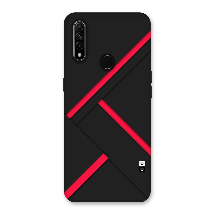 Red Disort Stripes Back Case for Oppo A31