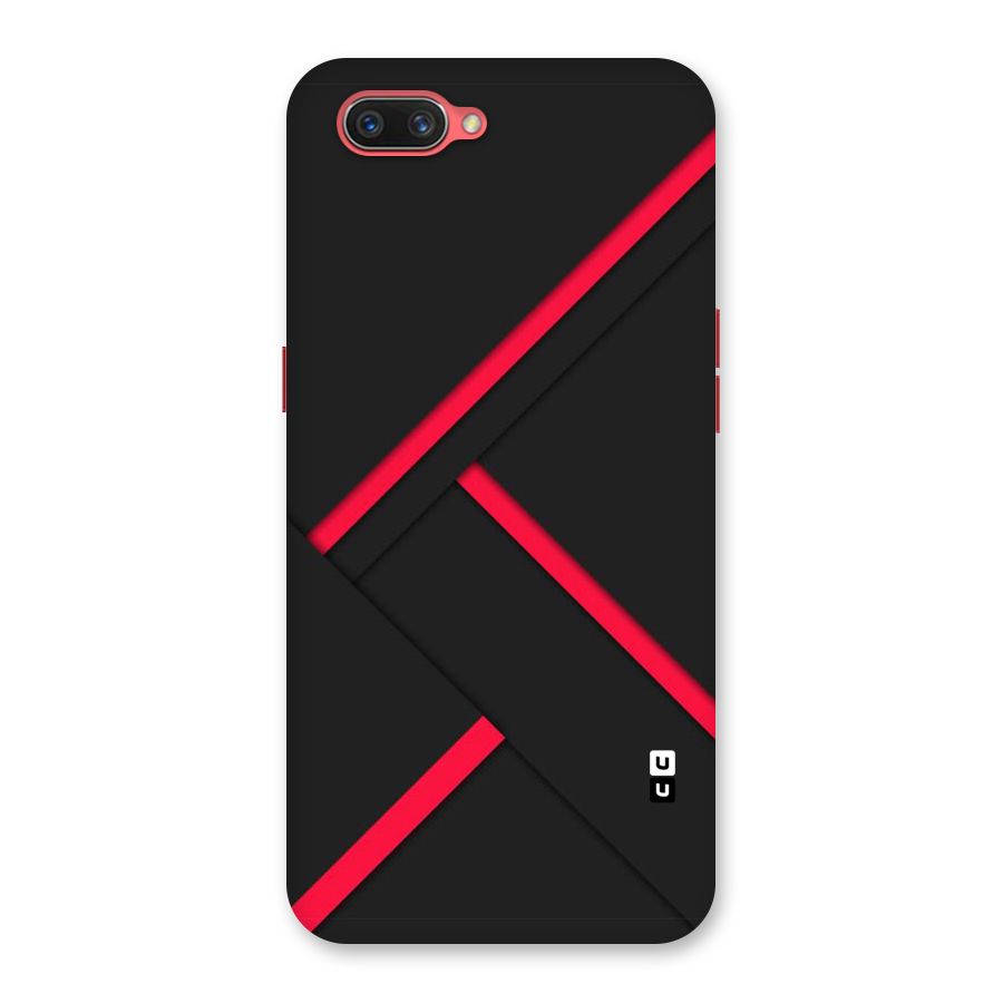 Red Disort Stripes Back Case for Oppo A3s
