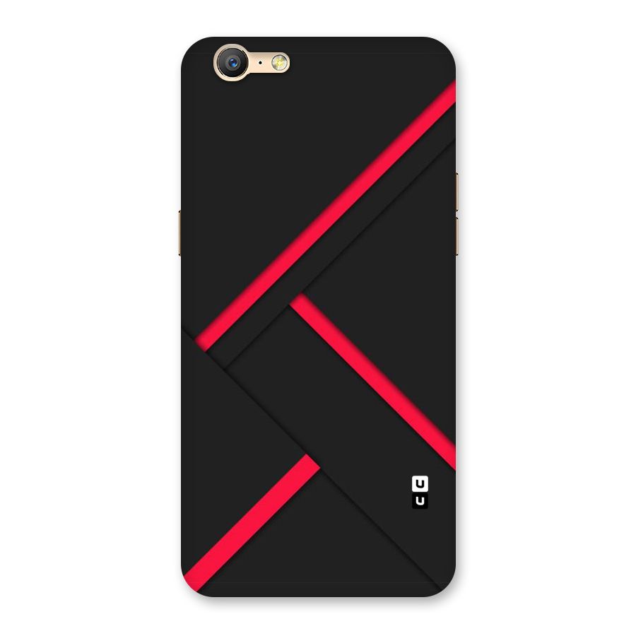 Red Disort Stripes Back Case for Oppo A57