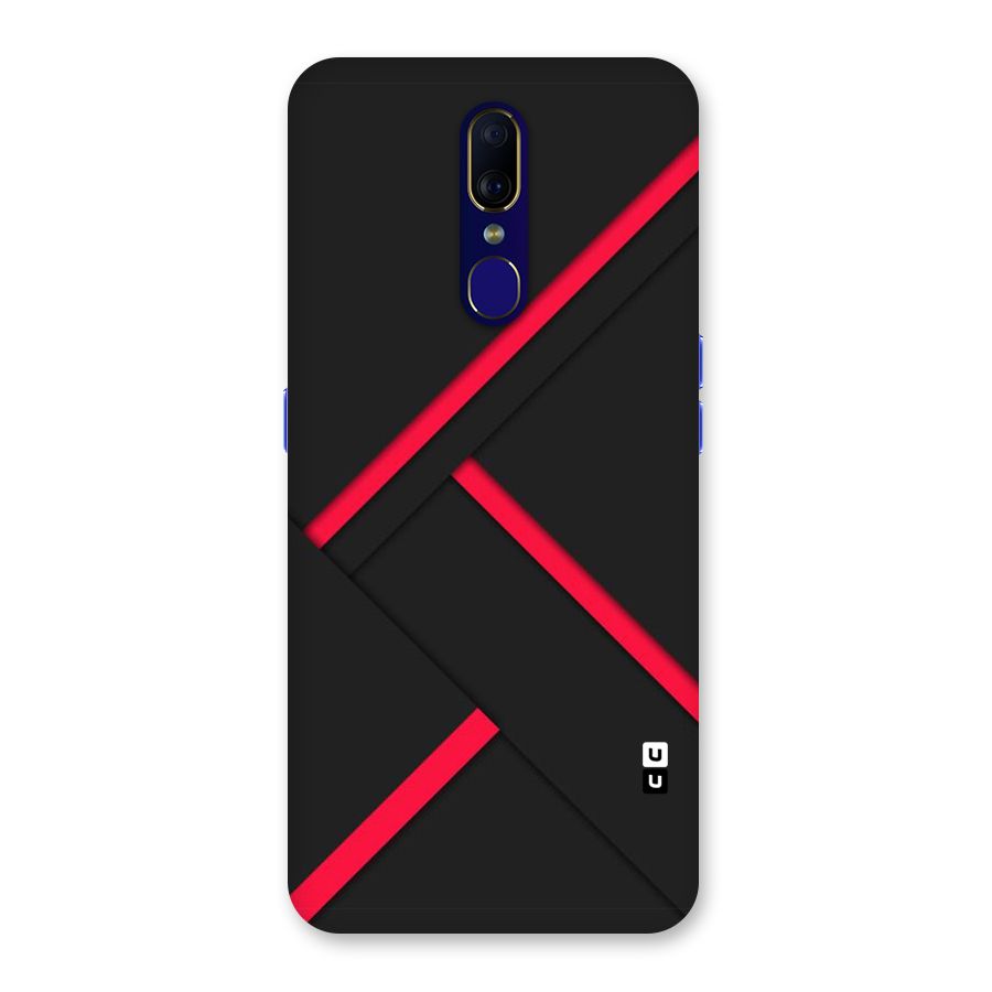 Red Disort Stripes Back Case for Oppo A9