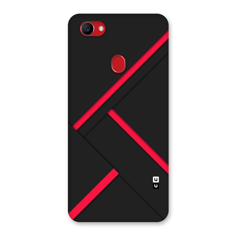 Red Disort Stripes Back Case for Oppo F7