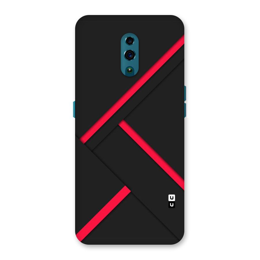 Red Disort Stripes Back Case for Oppo Reno