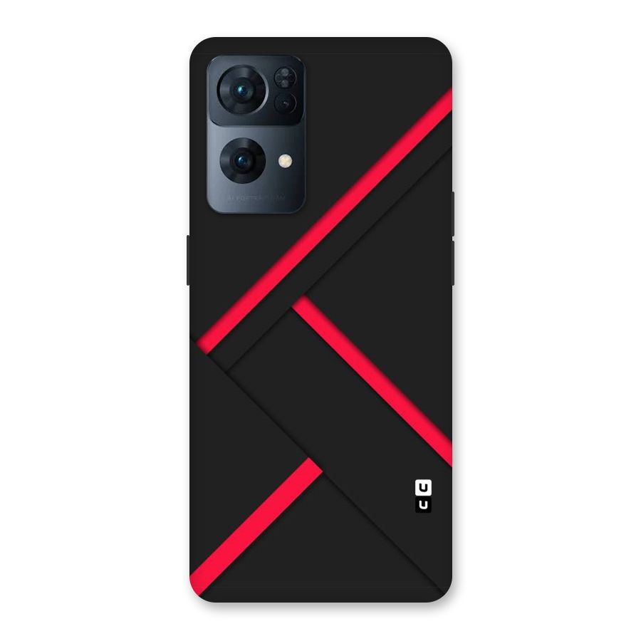 Red Disort Stripes Back Case for Oppo Reno7 Pro 5G