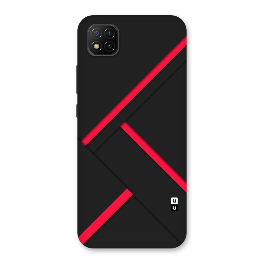 Red Disort Stripes Back Case for Poco C3