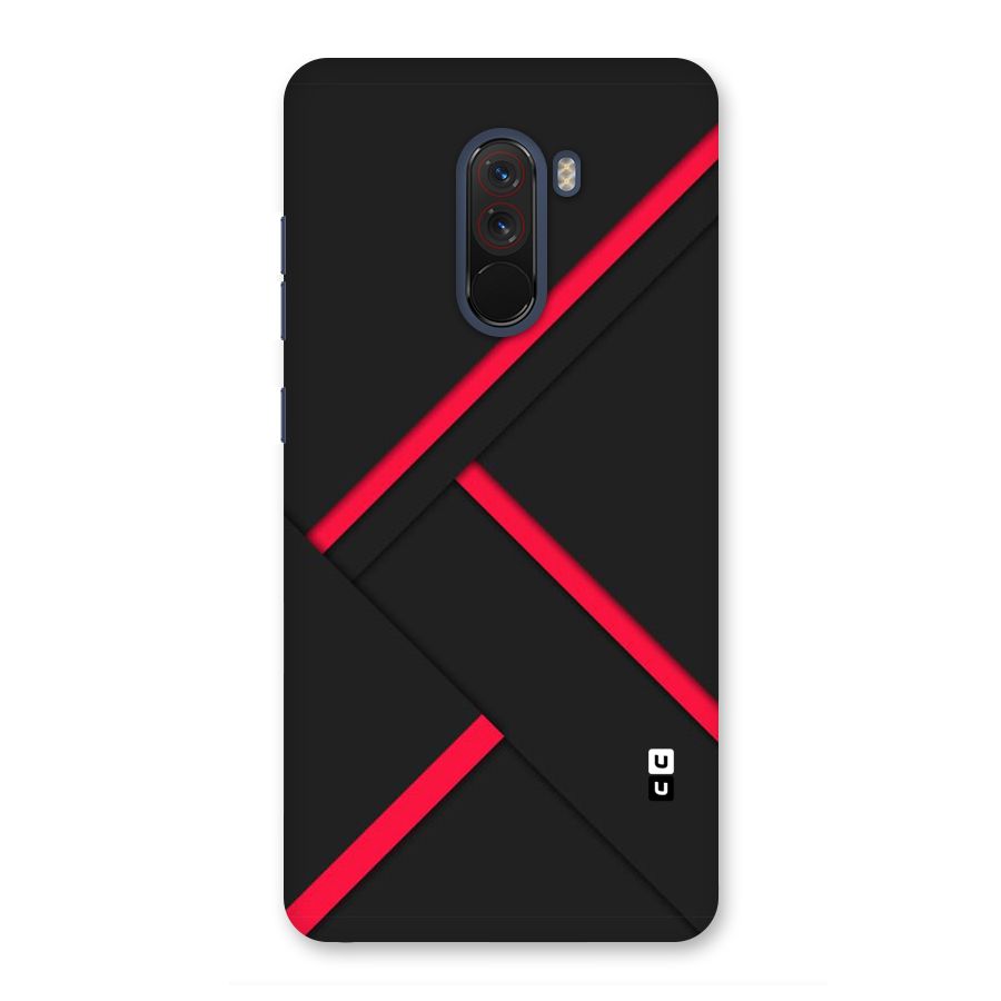 Red Disort Stripes Back Case for Poco F1