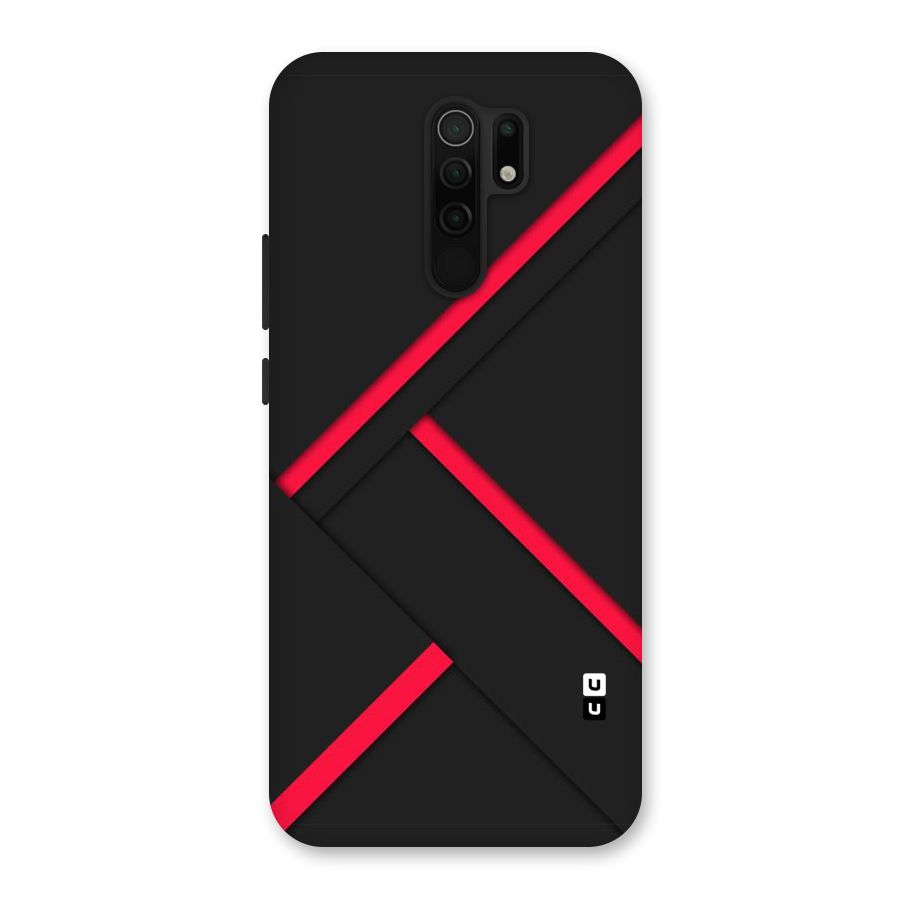 Red Disort Stripes Back Case for Poco M2