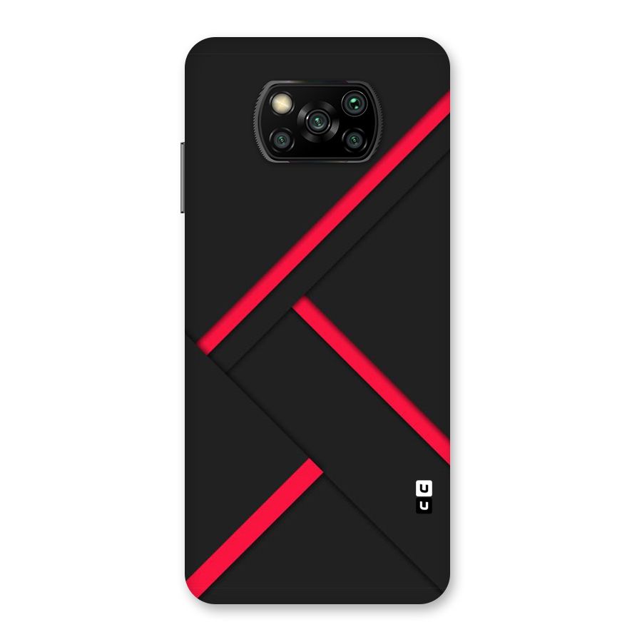 Red Disort Stripes Back Case for Poco X3