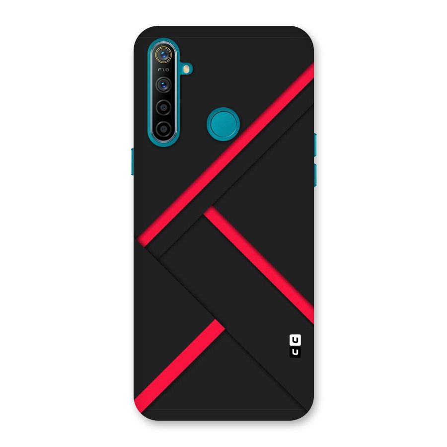 Red Disort Stripes Back Case for Realme 5i