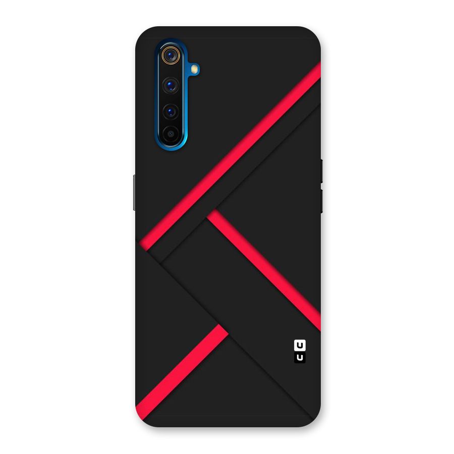 Red Disort Stripes Back Case for Realme 6 Pro
