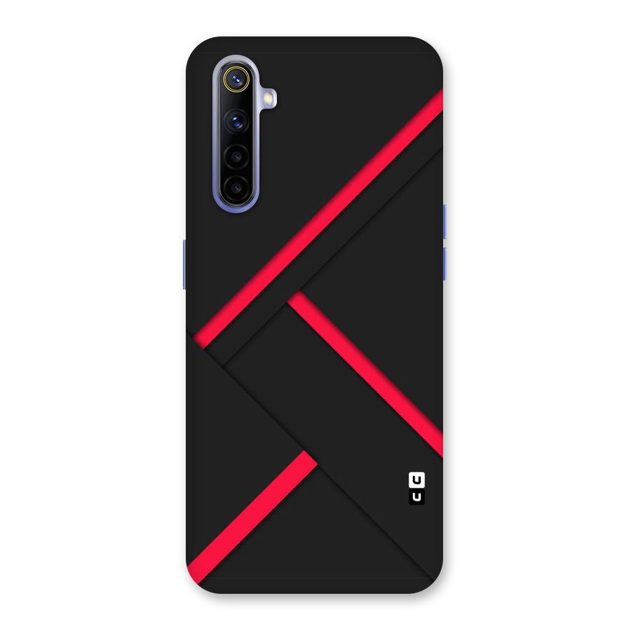 Red Disort Stripes Back Case for Realme 6i
