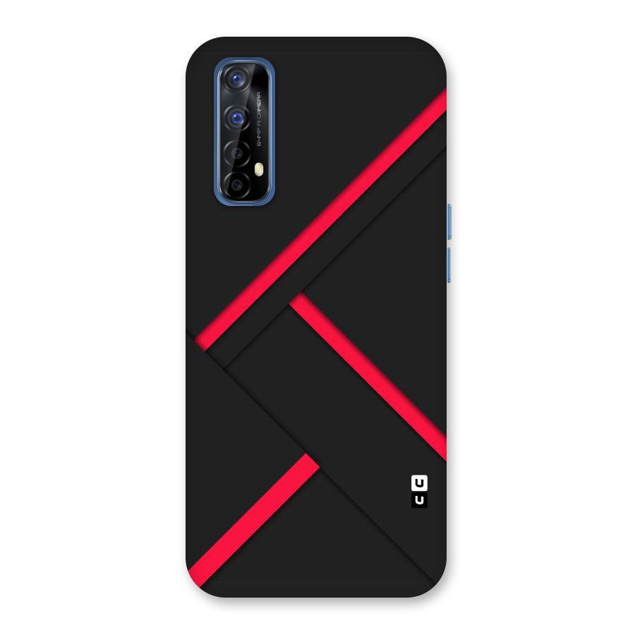 Red Disort Stripes Back Case for Realme 7