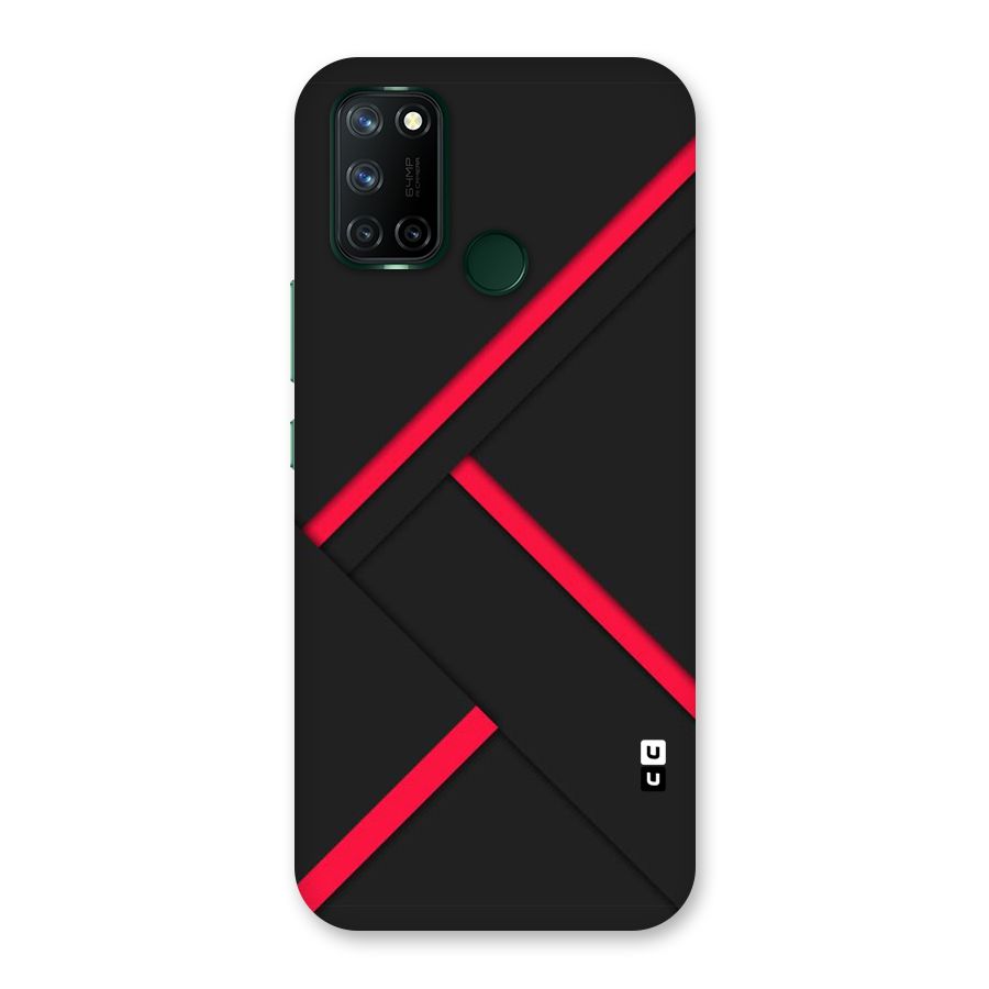Red Disort Stripes Back Case for Realme 7i