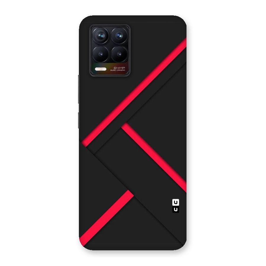 Red Disort Stripes Back Case for Realme 8