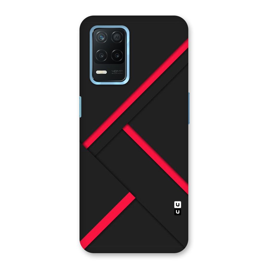 Red Disort Stripes Back Case for Realme Narzo 30 5G