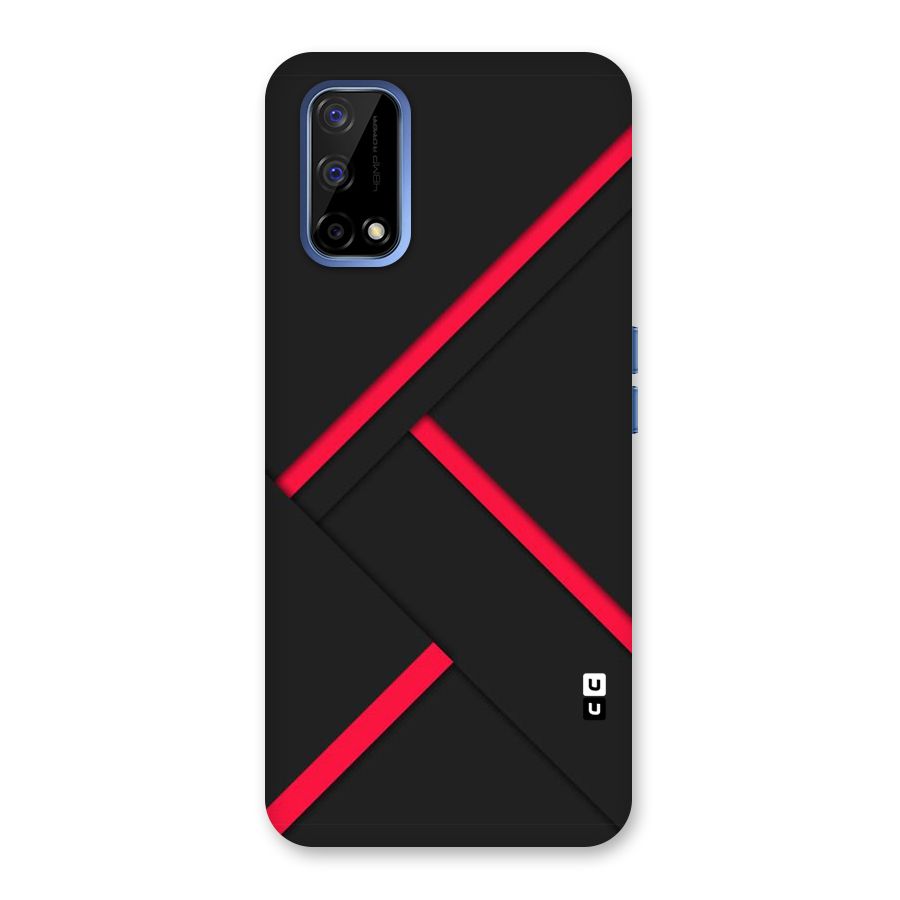 Red Disort Stripes Back Case for Realme Narzo 30 Pro
