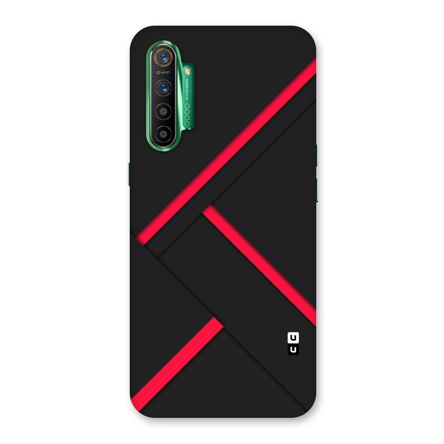 Red Disort Stripes Back Case for Realme X2