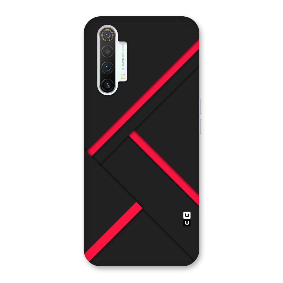 Red Disort Stripes Back Case for Realme X3