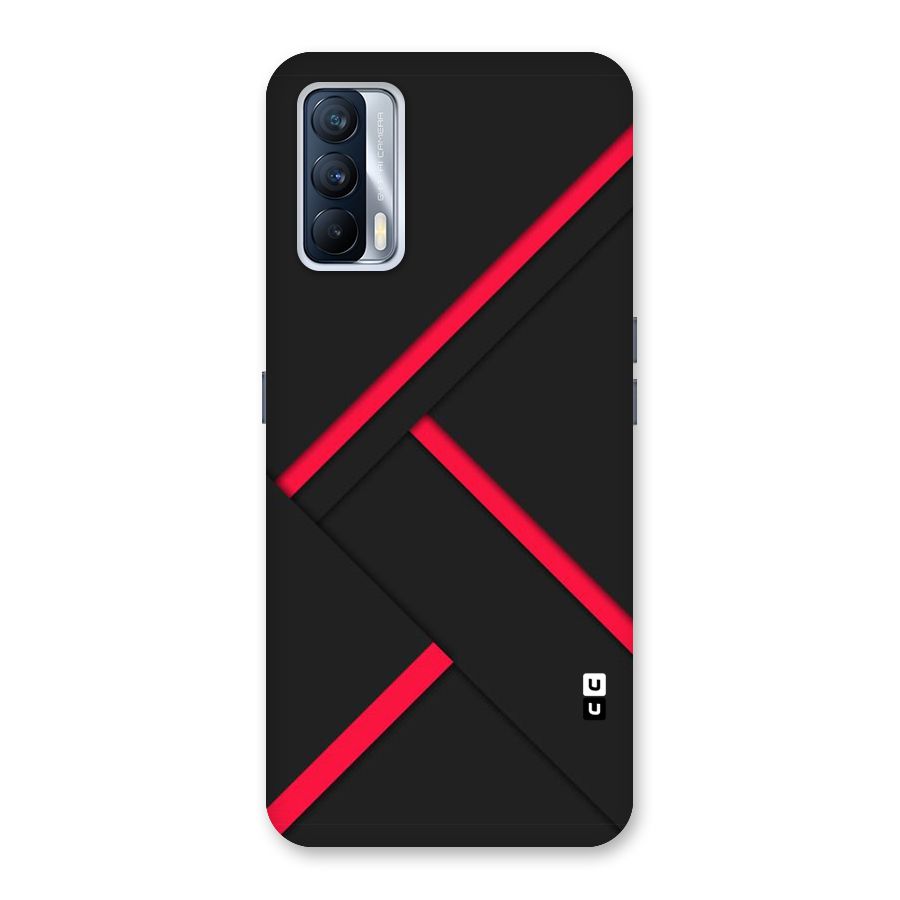 Red Disort Stripes Back Case for Realme X7