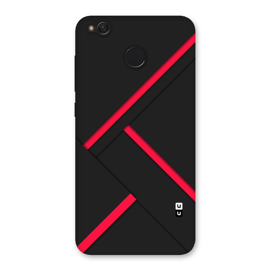 Red Disort Stripes Back Case for Redmi 4