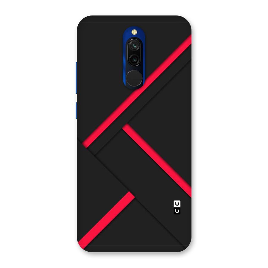 Red Disort Stripes Back Case for Redmi 8