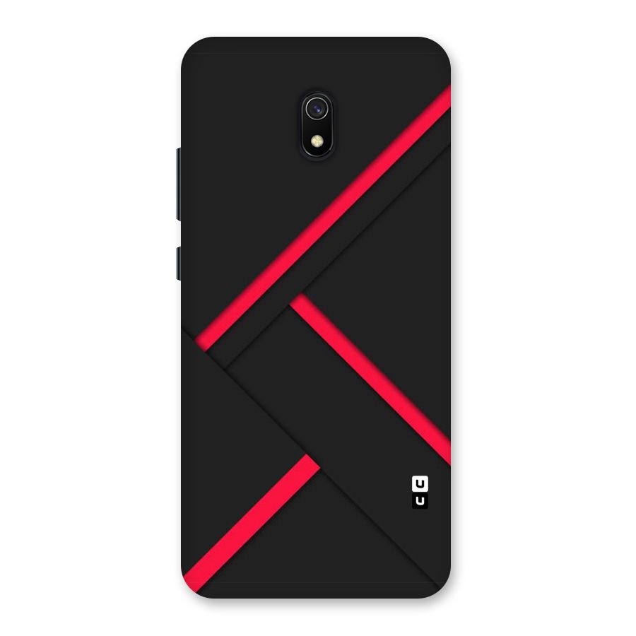 Red Disort Stripes Back Case for Redmi 8A