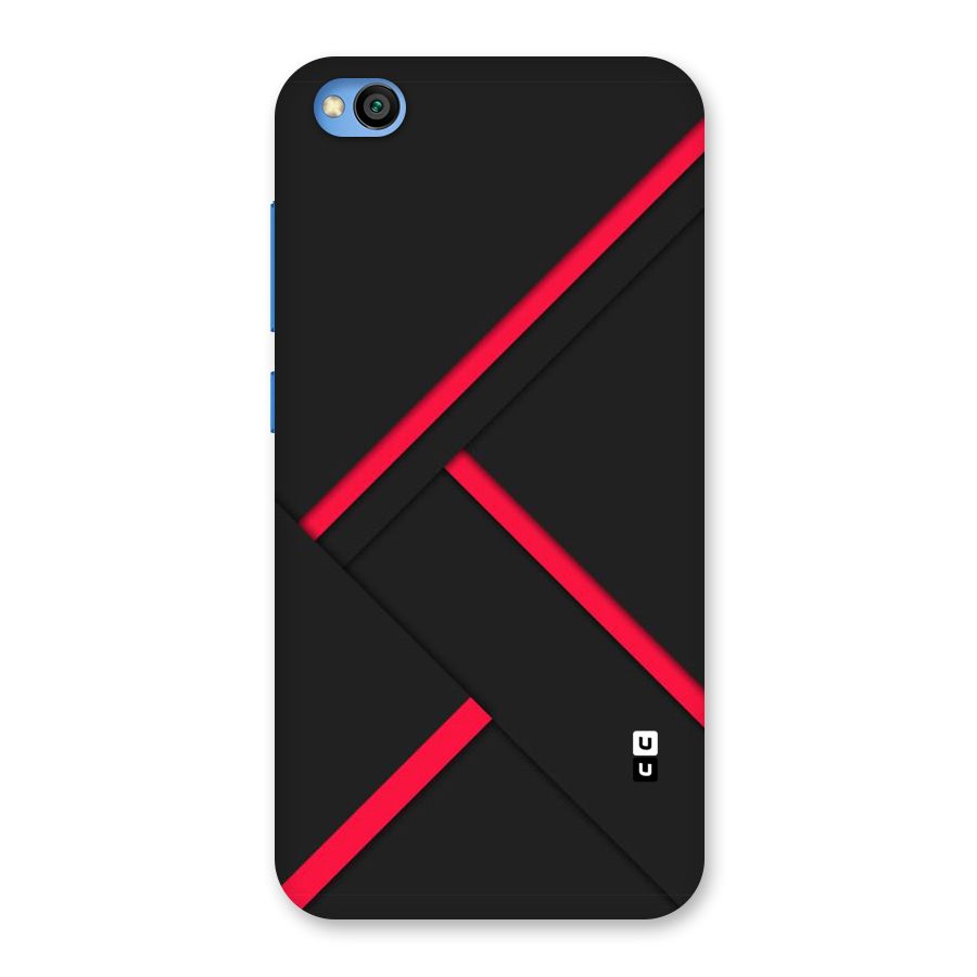 Red Disort Stripes Back Case for Redmi Go