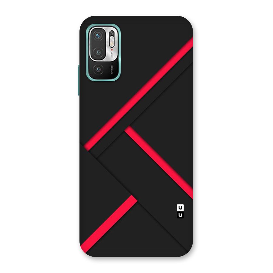 Red Disort Stripes Back Case for Redmi Note 10T 5G