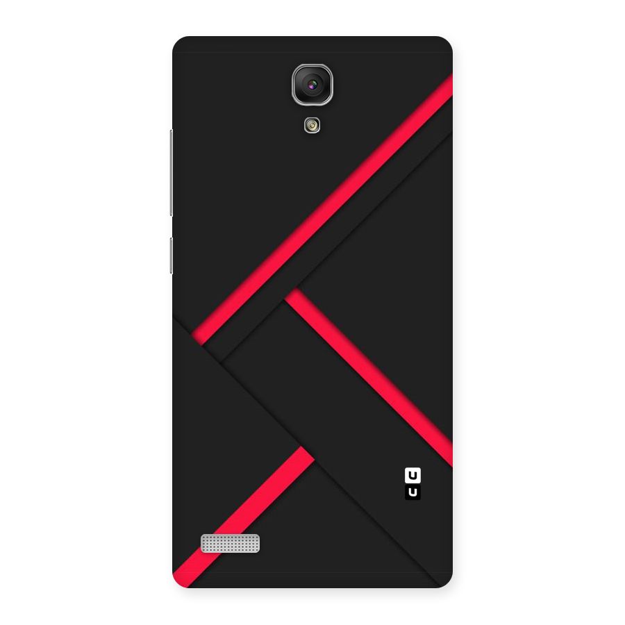 Red Disort Stripes Back Case for Redmi Note Prime