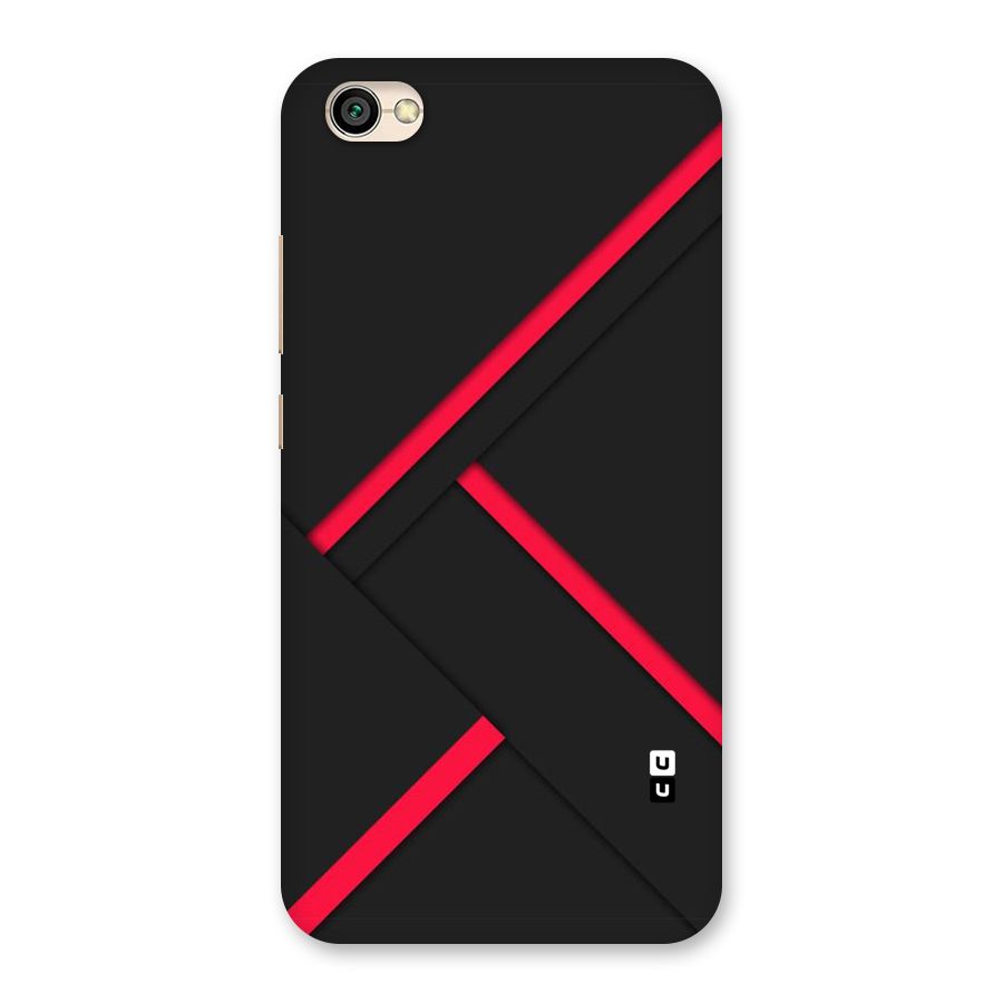 Red Disort Stripes Back Case for Redmi Y1 Lite