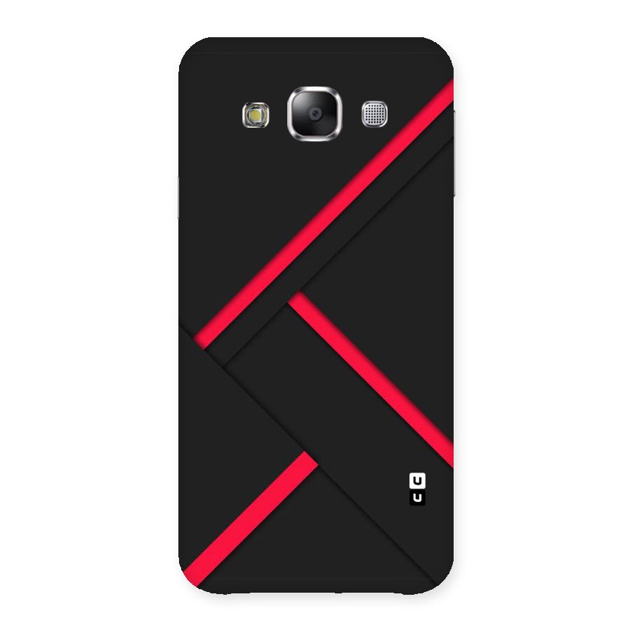 Red Disort Stripes Back Case for Samsung Galaxy E5