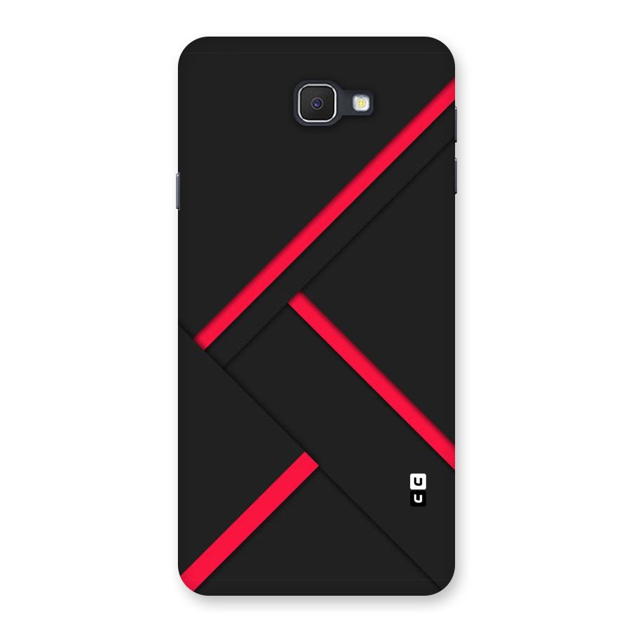 Red Disort Stripes Back Case for Samsung Galaxy J7 Prime