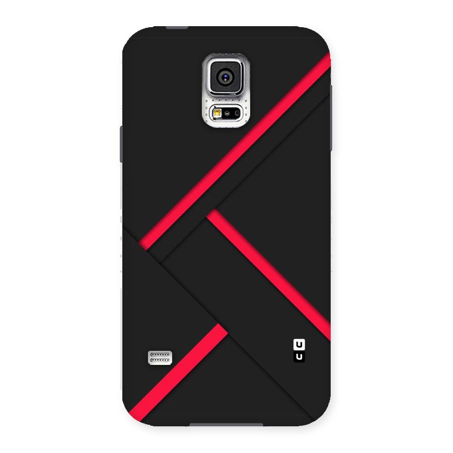 Red Disort Stripes Back Case for Samsung Galaxy S5