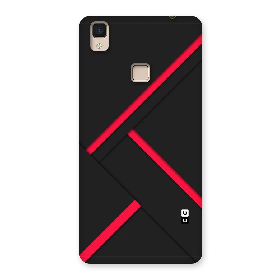 Red Disort Stripes Back Case for V3 Max