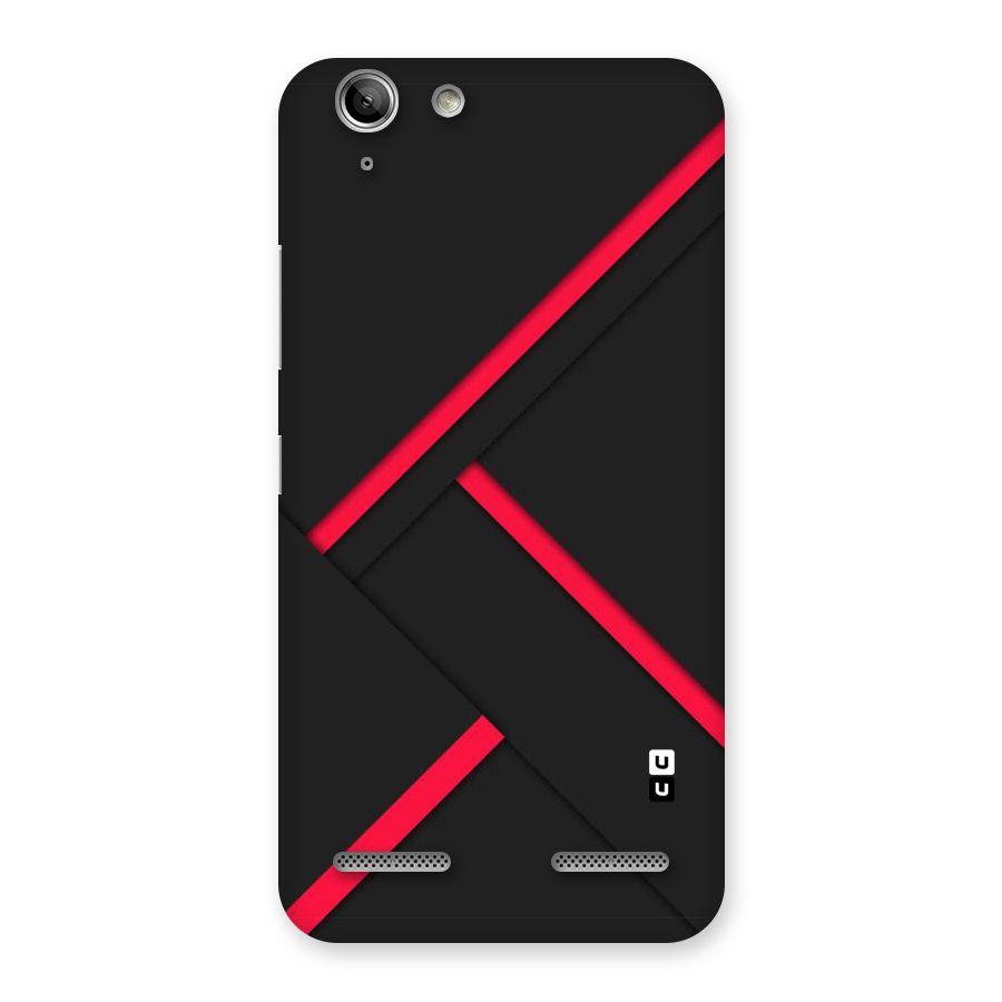 Red Disort Stripes Back Case for Vibe K5 Plus