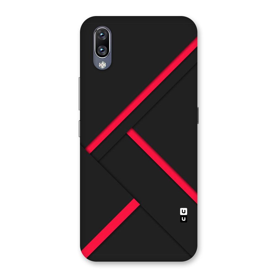 Red Disort Stripes Back Case for Vivo NEX