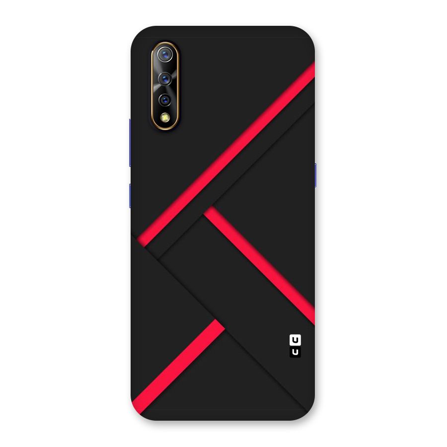 Red Disort Stripes Back Case for Vivo S1