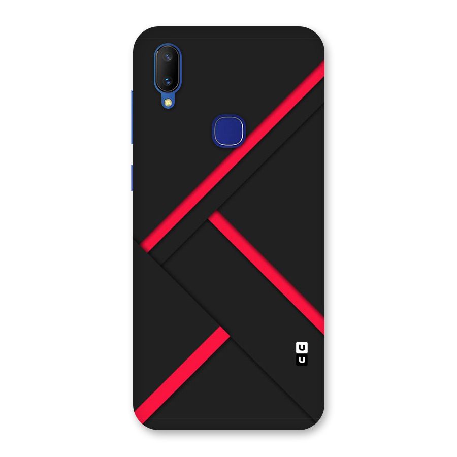 Red Disort Stripes Back Case for Vivo V11