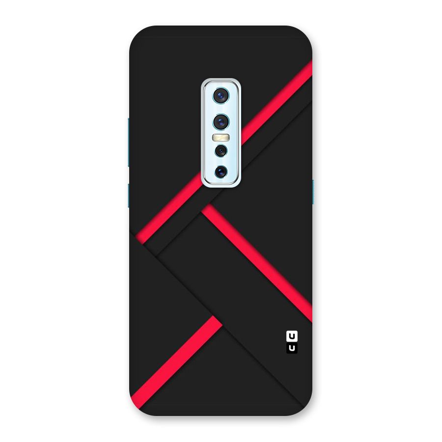 Red Disort Stripes Back Case for Vivo V17 Pro