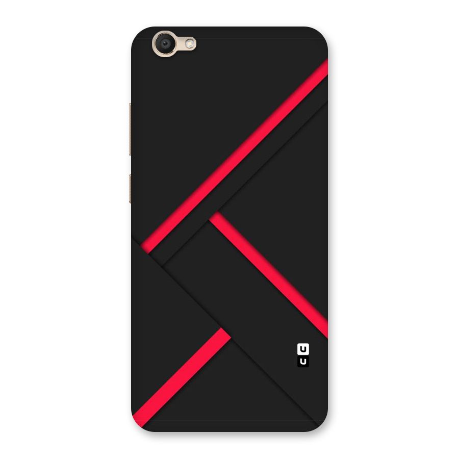 Red Disort Stripes Back Case for Vivo V5