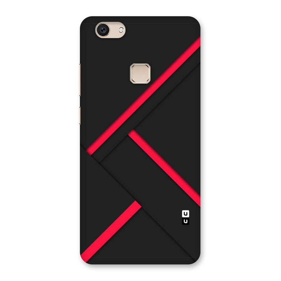 Red Disort Stripes Back Case for Vivo V7