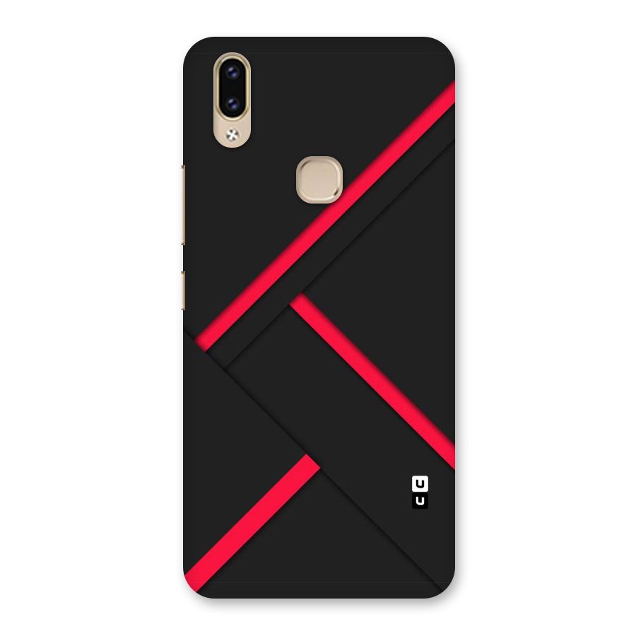 Red Disort Stripes Back Case for Vivo V9 Youth