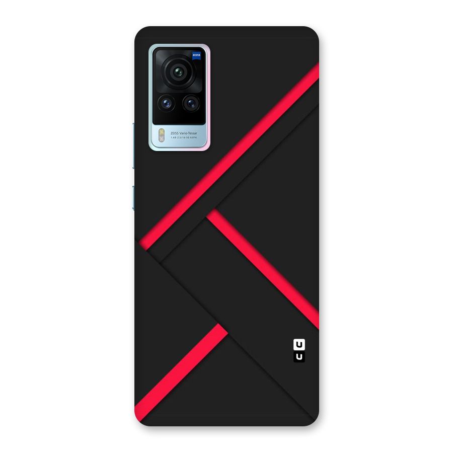 Red Disort Stripes Back Case for Vivo X60 Pro