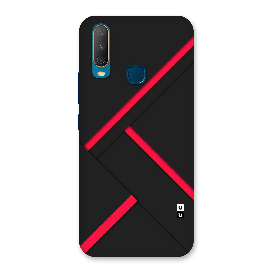 Red Disort Stripes Back Case for Vivo Y15