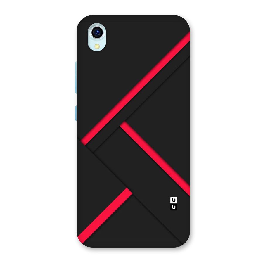Red Disort Stripes Back Case for Vivo Y1s